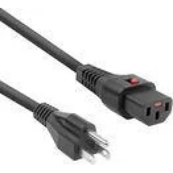 ACT napájací kábel USA samec - C13 IEC Lock čierny 2 m PC1063 120V 10A