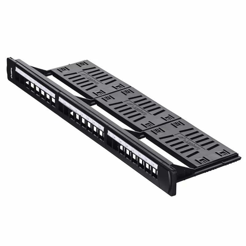 Patch panel 1U LANBERG PPKS-1124-B, 24 portov, 1U, ABS, čierny, 482,6×44,5×154 mm