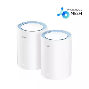 Mesh systém Cudy M1200 2 ks balenie – dvojpásmové Wi-Fi 5 (300/867 Mbit/s), 2 jednotky, 1x LAN port, podporuje 100 zariadení
