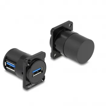 DeLOCK D-Type modul USB 5 Gbps Type-A samica na samicu 90° zahnutý