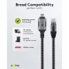 Goobay 70752 ethernetový kábel USB-C 3.1 na RJ45, Cat6 F/UTP, 5 m, čierny/strieborný