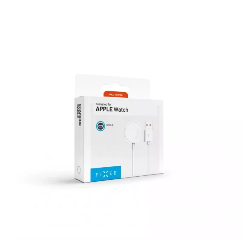 Nabíjací kábel FIXED FIXDW-AW pre Apple Watch, USB-A na magnetickú nabíjačku, 1 m