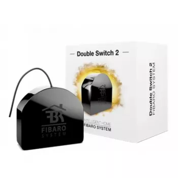 Elektrické relé Fibaro FIBEFGS-223 čierne — 230 V AC, 10 A, IP20, 42×38×20 mm