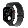 Smartwatch Apple Watch Ultra 3 GPS + Cellular 49mm Black Titanium puzdro s Black Titanium Milanese Loop Medium