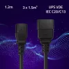 Napájací kábel Qoltec 53991 čierny 1,2 m C20 C13 konektor samica