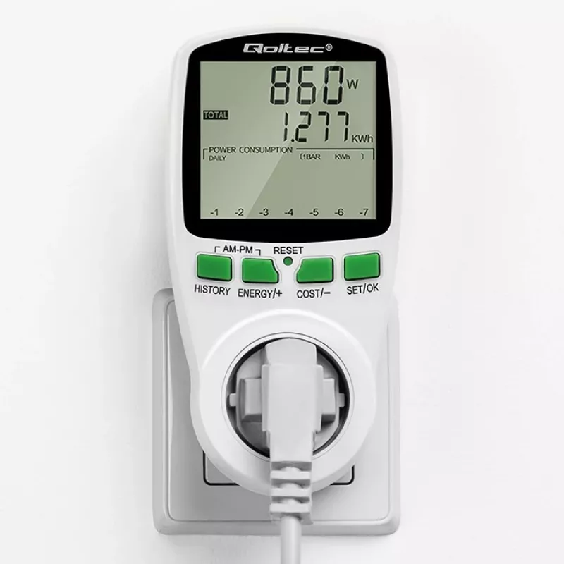 Merač výkonu QOLTEC PM0627 3680W s históriou — QOLTEC PM0627 3680W