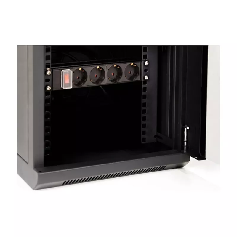 Delock 43418 10" sieťový rozvádzač so sklenenými dverami, 8U, čierny