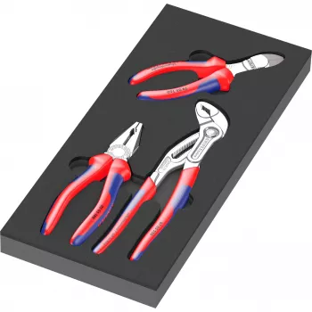 9780 penová vložka KNIPEX sada klieští 1, 3-dielna čierna/sivá, pre vozík Tool Rebel