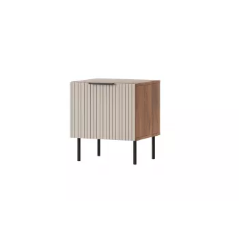 Nočný stolík Cama Meble ALMERA 50x42x44 cm, 2 ks, orech/cashmere, MDF a drevotrieska