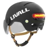 Livall L23 prilba čierna 54-58cm s LED/SOS ochranným štítom