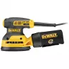 Excentrická brúska DeWalt DWE6423-QS, 280 W, 8 000–12 000 OPM, 2,6 mm zdvih brúsenia, 1,28 kg