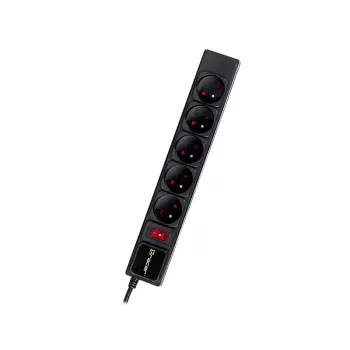 Tracer PowerWatch čierna 5 AC zásuviek 3 m Type-C