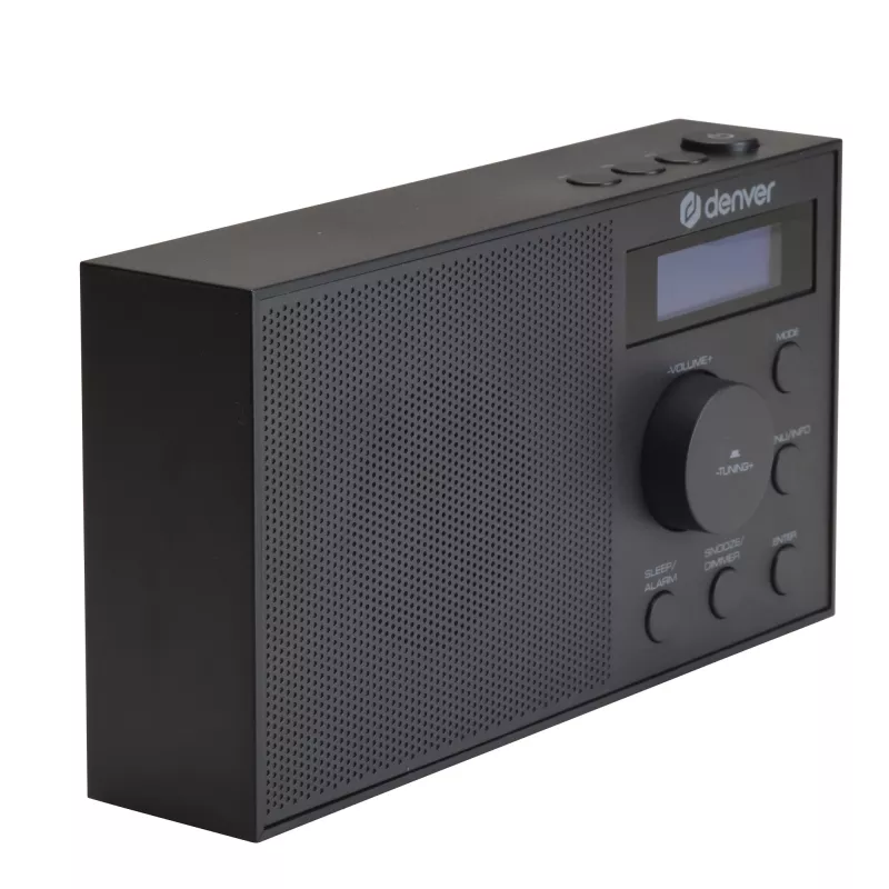 Rádio DENVER DAB-51B — kompaktné DAB+/FM/AM digitálne rádio, čierne