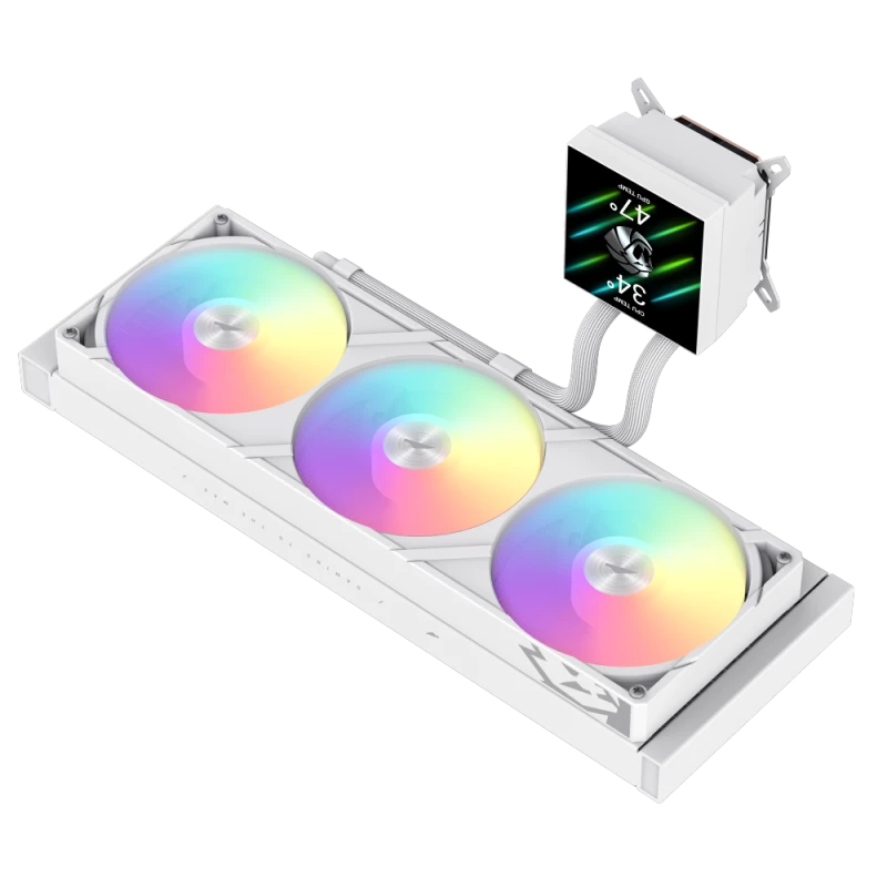 Gamemax CPU kvapalinový chladič | GLACIER 360 LCD WH | Intel, AMD