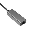 Akyga AK-AD-65 USB-C na Gigabit Ethernet adaptér, RJ45, 15 cm, strieborná