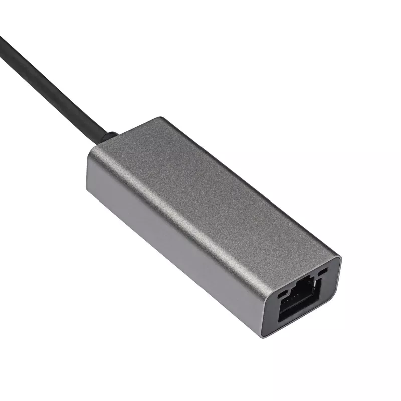 Akyga AK-AD-65 USB-C na Gigabit Ethernet adaptér, RJ45, 15 cm, strieborná