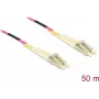 Sieťový kábel DELOCK optický kábel LC duplex na LC duplex multimode OM4 50 m žltý