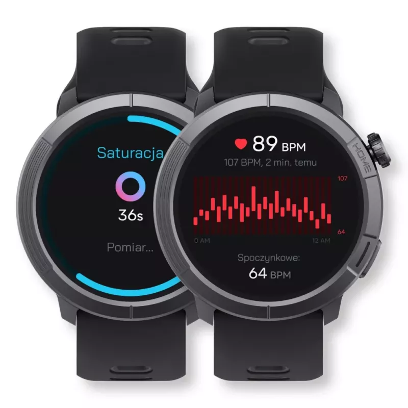 Náramkové hodinky Stelio STSWA102BT Activ Pro GPS 46 mm čierne titánové puzdro