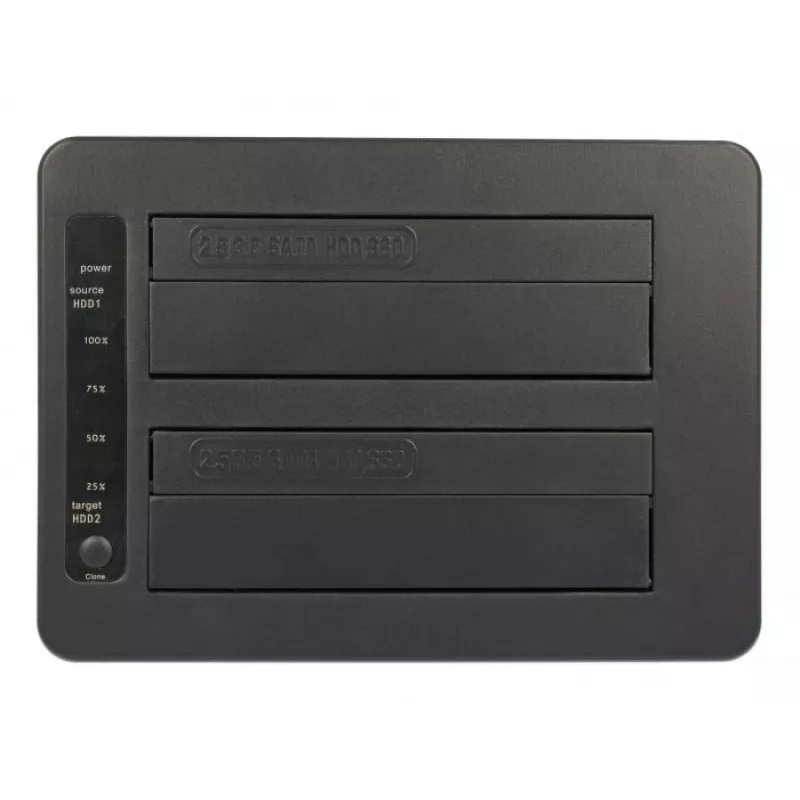 DeLOCK - dokovacia stanica pre HDD pozície: 2 - SATA 6Gb/s - 6 Gbit/s - USB 3,1 (Gen 2) - čierna (63957)