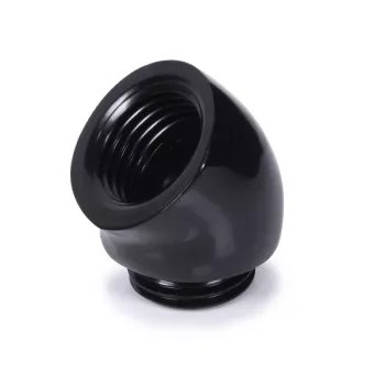 Alphacool 17590 adaptér 45° G1/4 vonkajší závit – G1/4 vnútorný závit, čierny