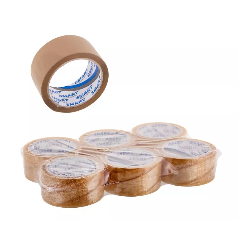 Lepiaca páska BESTPAK Smart Acrylic 48 mm × 60 m, sivá — balenie 6 ks