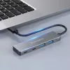 GRAUGEAR G-HUB2A2C-AC rozbočovač USB 3.2 Gen 1 (3.1 Gen 1) Type-A + Type-C 5000 Mbit/s strieborný