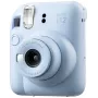 Instantná kamera Fujifilm Instax Mini 12 modrá — výtlačky 86 x 54 mm, ohnisková vzdialenosť 60 mm, elektronická uzávierka