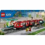 LEGO City električka a stanica hra na hranie rolí stavebnica pre deti s hračkou električkou, darček pre chlapcov a dievčatá od 7 rokov, ktorí milujú vozidlá