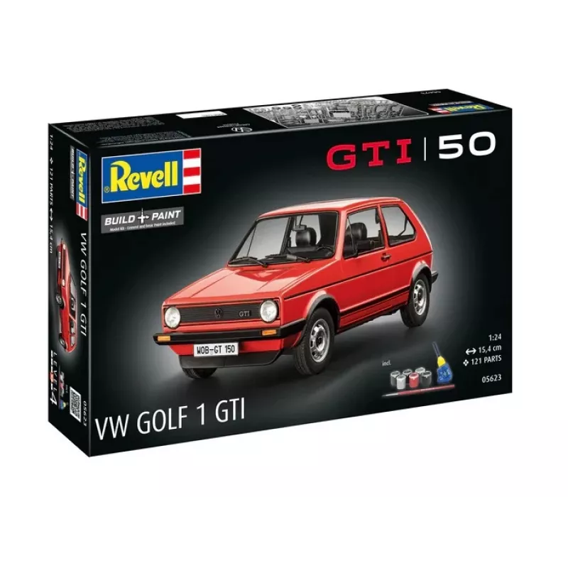 Plastový model auta REVELL VW Golf1 GTI 50 rokov mierka 1:24