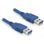 USB kábel DeLOCK USB 3.0-A konektor samec/samec 2m modrý