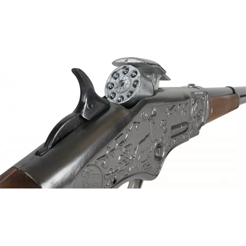 Pulio kovová hračkárska brokovnica model 15593/0 — kapacita 8 výstrelov