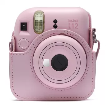 Kompaktné puzdro Fujifilm 4177084 ružové pre Instax Mini 12 s ramenným popruhom