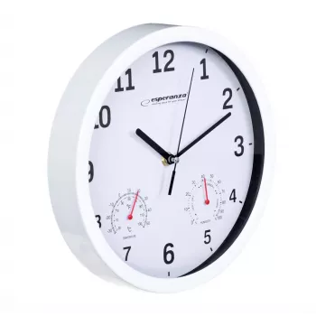 Esperanza EHC016W nástenné/stolné hodiny quartzové okrúhle biele