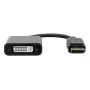 DisplayPort na DVI adaptér Garbot 20 cm M/W čierny, 20 cm kábel, samec DisplayPort na samica DVI