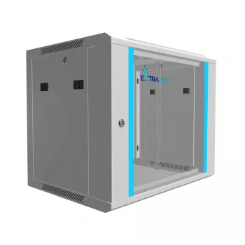 Nástenný rack Extralink 9U 600x450 sivý