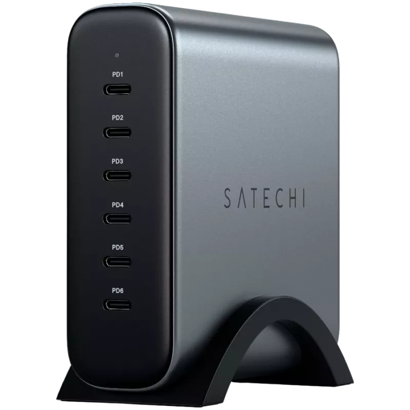 Indoor nabíjačka Satechi ST-C200GM-EU univerzálna sivá 6 USB Type-C portov