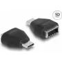 DeLOCK adaptér USB Type-C samec na USB 10 Gbps Type-E Key A samica čierny
