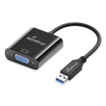 MediaRange MRCS230 video kábel adaptér 0,2 m USB Type-A VGA D-Sub čierny