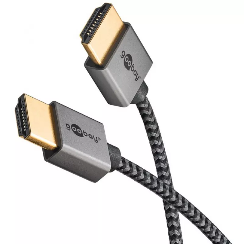 Plus Slim High-Speed HDMI kábel s Ethernetom, 8K @ 60Hz sivý, 2 metre