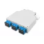 Sklenená DIN lištová krabica DIGITUS DN-963890, OS2, SC adaptér s 2-m pigtailom, oceľ, modrá/sivá