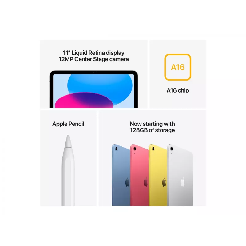 Tablet Apple iPad 5G LTE-TDD & LTE-FDD 11 palcov A16 128 GB iPadOS 18