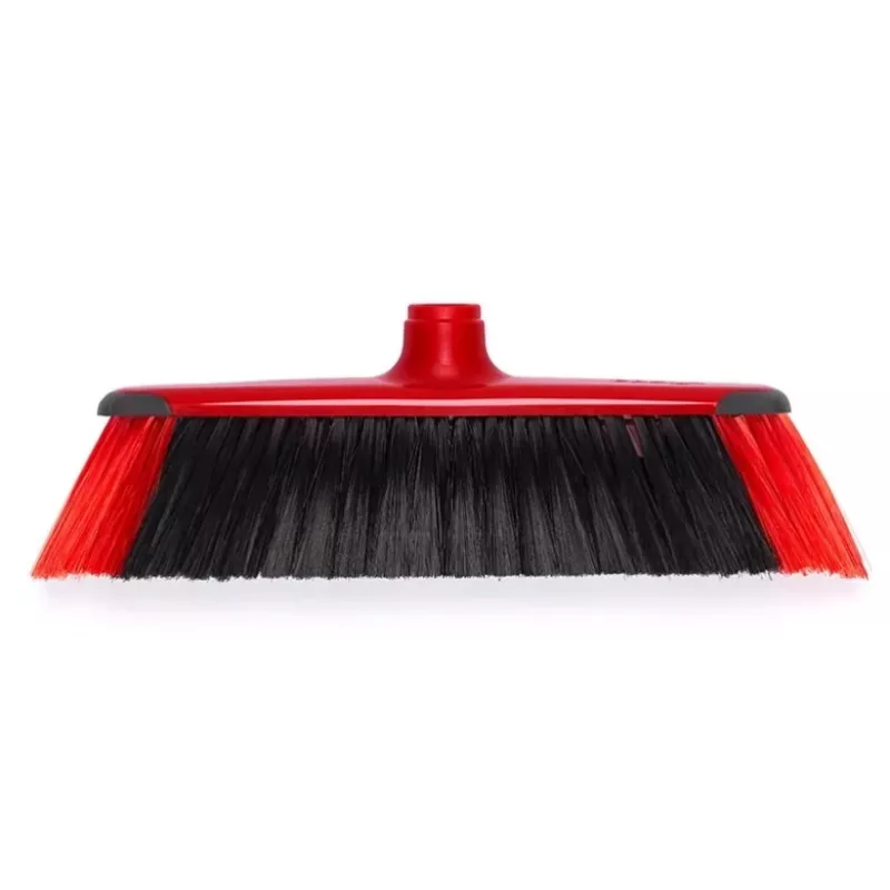 Metla na podlahu VILEDA 143703 s rúčkou, technopolymér, mäkké/tvrdé štetiny, interiér, 130 cm, červená
