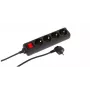 Microconnect MC-GRU00415BS predlžovací kábel 1,5 m 4 zásuvky interiér čierny