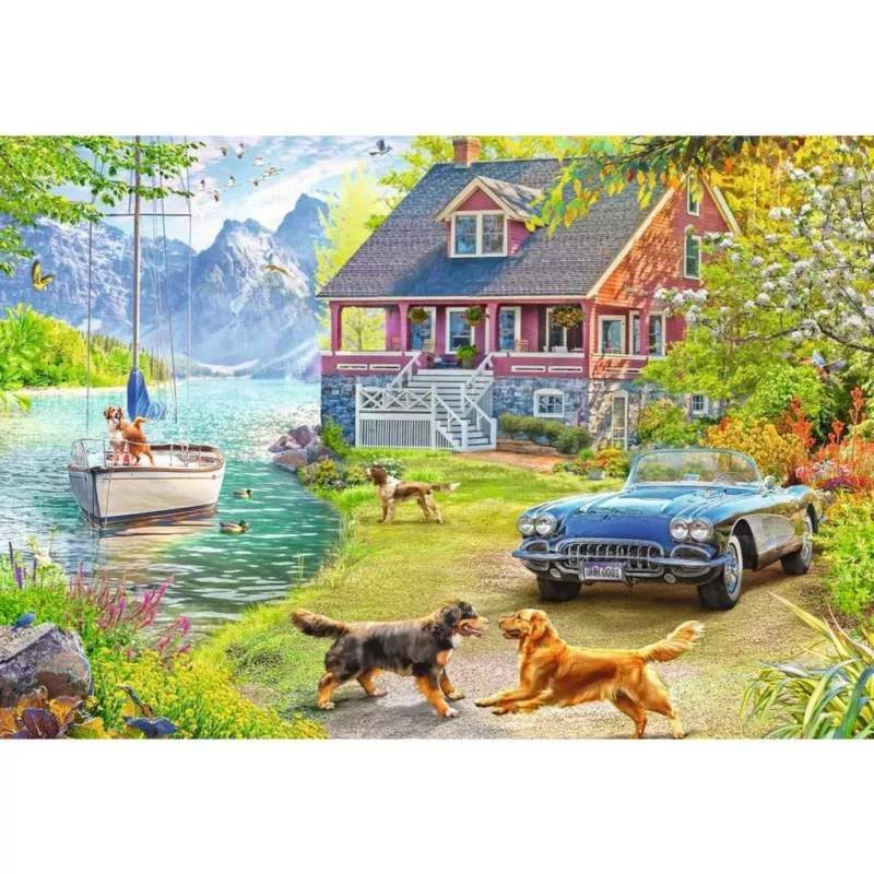 Puzzle Ravensburger Feel Well & Puzzle – Sommerhaus am See, 200 dielikov