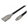 NATEC kábel USB-C/A 2.0 1m prati 1m čierny kov