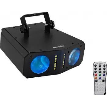 Svietidlo EUROLITE DMF-4 Hybrid 4-in-1 LED Flower Effect, multimódové svetlo pre pódium a podujatia