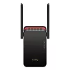 Wi‑Fi zosilňovač signálu Cudy RE3000 2400–5000 MHz, 802.11ax/ac/n/g/b/a, Ethernet 100 Mbps, externá anténa, čierna/červená