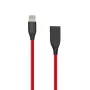 Silikónový kábel USB- Lightning, 2m (červená)