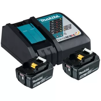 Makita DC18RC - nabíjačka + batéria 2 x - Li-Ion - 5 Ah - 90 Wh - nabíjanie 1 x batérie (197570-9)