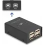 DELOCK USB 2.0 switch 2 PC na 4 zariadenia čierna 0,48 Gbit/s